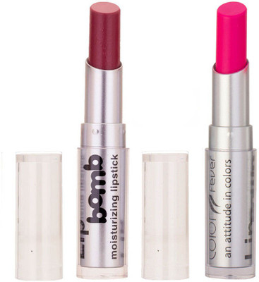 

Color Fever Creamy Matte Limited Offer77160277Purple, Neon Pink Lipstick Set(Purple, Neon Pink, 6.4 g)