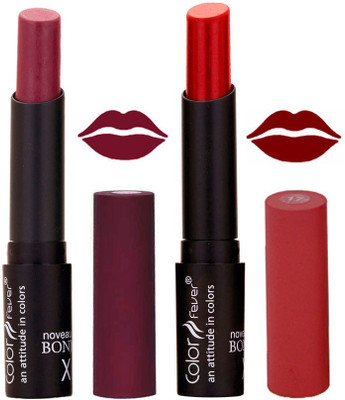 

Color Fever Wine Creamy Matte Offer Lipstick Set-03-17(Wine, Maroon, 7 g)