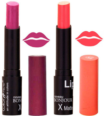 

Color Fever Pink Creamy Matte Lipstick-13-14(Purple, Peach, 7 g)