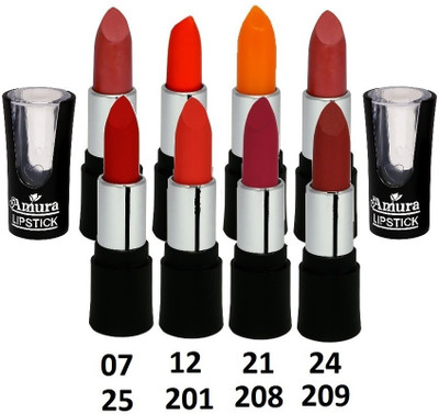 

Amura A-100 Smart Look LipStick Set of 8(07,12,21,24,25,201,208,209, 4.5 g)