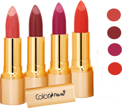 

Color Fever Exclusive Long Lasting Intense Wear Matte Lipstick (Multicolor) 60(Mauve, Plum, Purple, Orange, 16.8 g)
