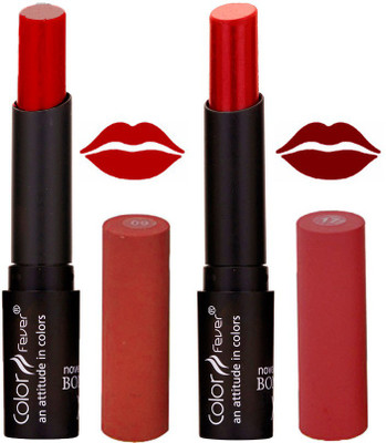

Color Fever Red Creamy Matte Lipstick-09-17(Red, Maroon, 7 g)