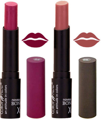 

Color Fever Purple Creamy Matte Offer Lipstick Set-04-05(Purple, Chocolate, 7 g)
