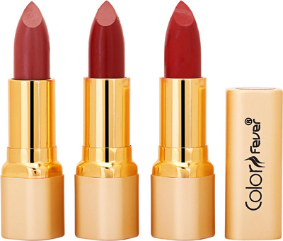 

Color Fever Non Transfer Premium Soft Matte Lipstick Set of 3 ( Mauve Mauve Red Colors) 064(Multicolor, 12.6 g)
