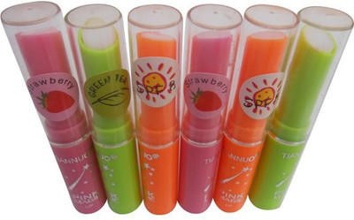 

TianNuo Fruit Juice Vitamin C Changeable Color Lipstick 6pcs(Pink, 4.2 g)