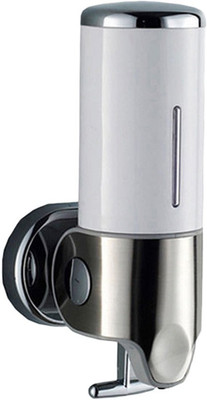 

Kitsch™ Levro Chrome White ABS 450 ml Soap, Lotion Dispenser(White)