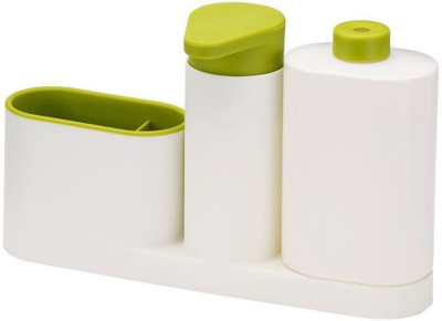 

Italish 3 Piece Sink Tidy Set With Refillable Soap Pump and Liquid Bottle 350 ml Soap, Shampoo Dispenser