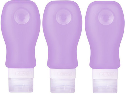 

Meded Silicone Travel Tubes Large Size Purple (set of 3) 89 ml Shampoo, Conditioner, Lotion Dispenser(Purple)