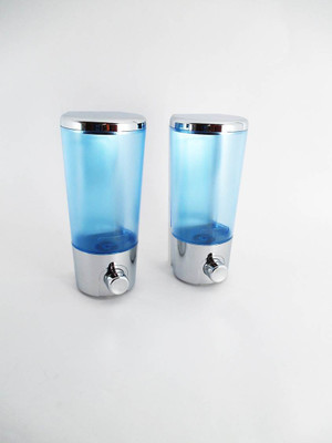 

RoyaL Indian Craft (Pack of 2) Blue / Silver 450 ml Soap, Shampoo, Gel Dispenser(Silver, Blue)