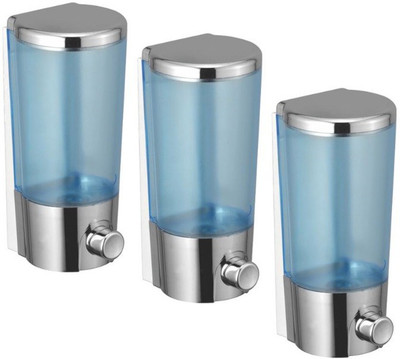 

RoyaL Indian Craft Extra Grip Silver Blue 500 ml Soap, Lotion, Conditioner, Shampoo, Gel Dispenser(Silver, Blue)