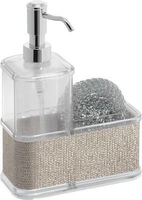 

Interdesign Twillo Plastic Soap Pump Caddy 350 ml Soap Dispenser(Silver)