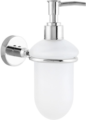 

KRM Translucent 250 ml Soap, Shampoo Dispenser(Silver, White)