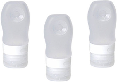 

Meded Silicone Travel Tubes Small Size White (set of 3) 37 ml Shampoo, Conditioner, Lotion Dispenser(White)
