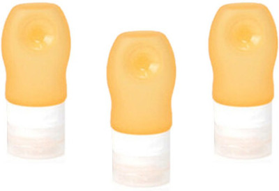 

Meded Silicone Travel Tubes Small Size Orange (set of 3) 37 ml Shampoo, Conditioner, Lotion Dispenser(Orange)