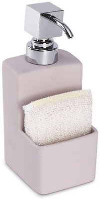

MOM Italy Kitchen Dispenser With Advanced Rubber Coating Bonus: Cleaning Sponge 500 ml Soap Dispenser(Pink)