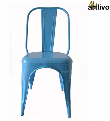 

Artlivo Artlivo Blue French Style Bistro Chair Metal Living Room Chair(Finish Color - Blue)