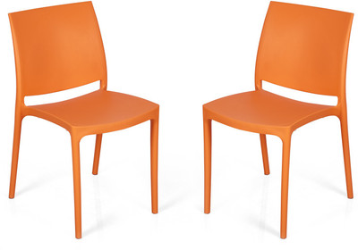 

Nilkamal Plastic Living Room Chair(Finish Color - Orange)