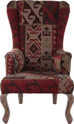 

Natural Fibres Export Fabric Living Room Chair(Finish Color - Dark Brown)