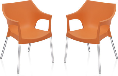 

Nilkamal Plastic Living Room Chair(Finish Color - Orange)