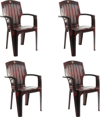 Cello Furniture Plastic Living Room Chair(Finish Color - Rosewood)
