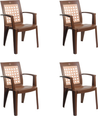 cello Plastic Outdoor Chair(Sandalwood Brown, Pre-assembled)