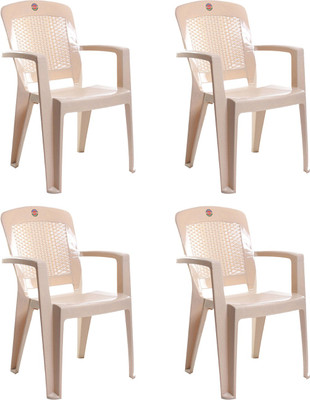 Cello Furniture Plastic Living Room Chair(Finish Color - Beige)