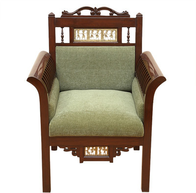 

ExclusiveLane Teak Wood Solid Wood Living Room Chair(Finish Color - Walnut Brown)