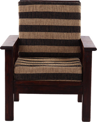 

Natural Fibres Export Fabric Living Room Chair(Finish Color - Dark Brown)