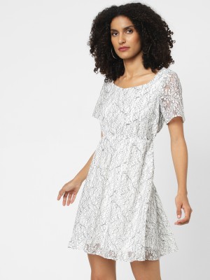 ONLY Women A-line White Dress