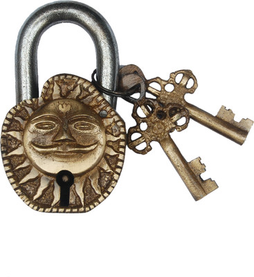 

Aakrati Sun Face Antique Padlock(Brown)