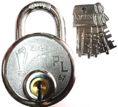 

Qrex IPL 67MM Lock For Doors and Shutters Padlock(Silver)