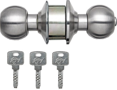 

Godrej Cylindrical Lock Advanta Stainless Steel Finish Lock(Silver)