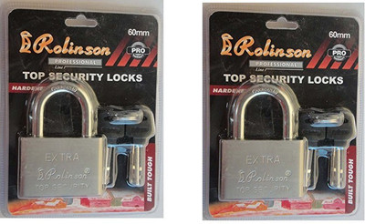 

rolinson square steel lock 60mm (pack of 2) Padlock(Silver)