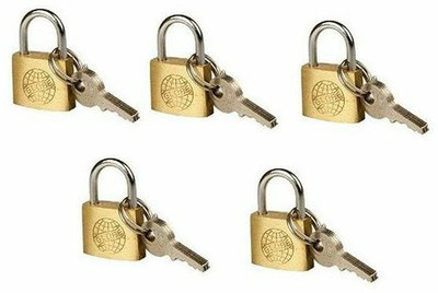 

Globe 30 Mm Pack Of 5 Padlock(Gold)