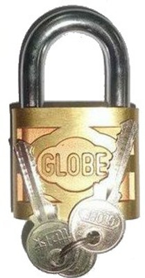

Globe Pressing With 3 Keys 2.5 Inches Padlock(Gold)