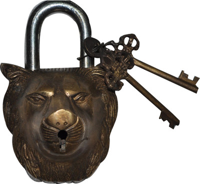 

Aakrati Aakrati Nice Handmade of Lion Face Padlock(Brown)