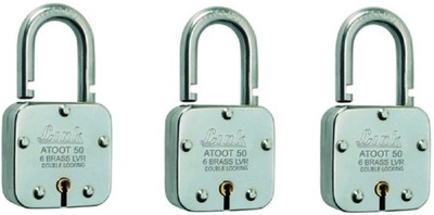 

Link+ ATOOT SQUARE 50MM PACK OF 3 Padlock(Silver)