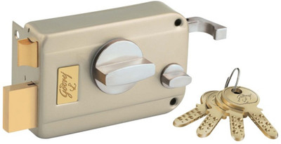 

Godrej Ultra Twin Bolt - 1CK - Satin Nickel Finish Lock(Beige, Gold)