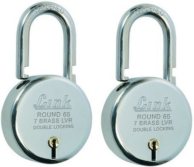

Link+ Round Bcp 65 (Pack of 2) Padlock(Silver)