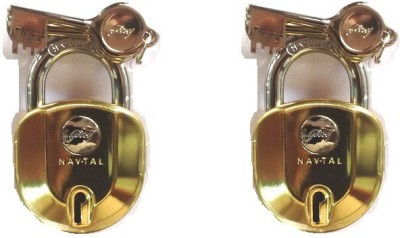 

Godrej NAVTAL NXT LOCK 6 LEVERS (4 KEYS) PACK OF 2 Padlock(GOLDEN)