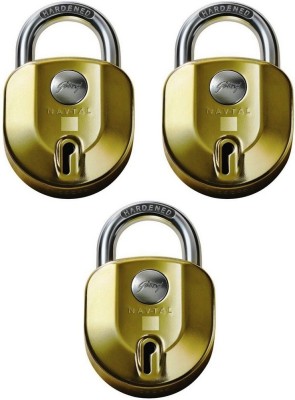 

Godrej NXT 8 LEVERS LOCK (PACK OF 3) Padlock(GOLDEN)