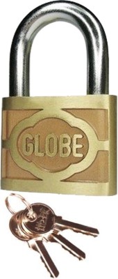 globe 2 Inch With 3 Keys Padlock(Goldden)