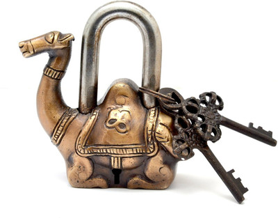 

Aakrati camel shape full functional with 2 keys Padlock(Multicolor)