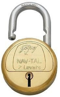 

Godrej 7 Levers Deluxe Hardened (3 keys) Padlock(Gold)
