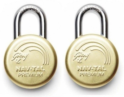 Godrej Nav-tal Premium Deluxe Hardened Lock(Gold)