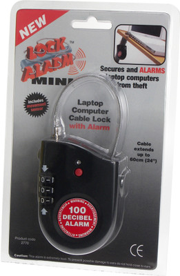

Lock alarm Siren lock 2770 Combination Lock(Black & Red)