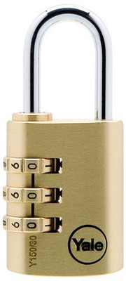 

Yale Classic Series Solid Brass 30mm Y150/30/125/1 Combination Padlock(Gold)