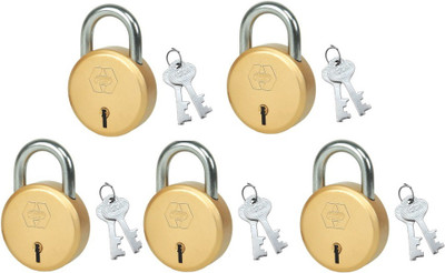 

Harrison Economy Round Padlock Enamled Finish(J-6 EN/254) Padlock(Gold)