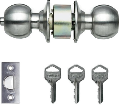 

Godrej Cylindrical Lock Premium Stainless Steel Finish Lock(Silver)