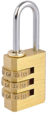 

Digit Resettable Brass Number Padlock(Gold)